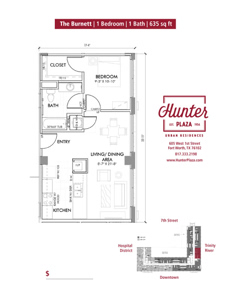 The Burnett | 1 Bedroom | 1 Bath | 635 sq ft*